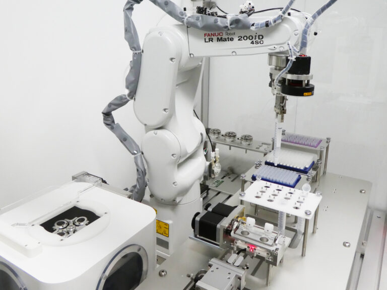 FANUC垂直多関節ロボットによる自動前処理装置